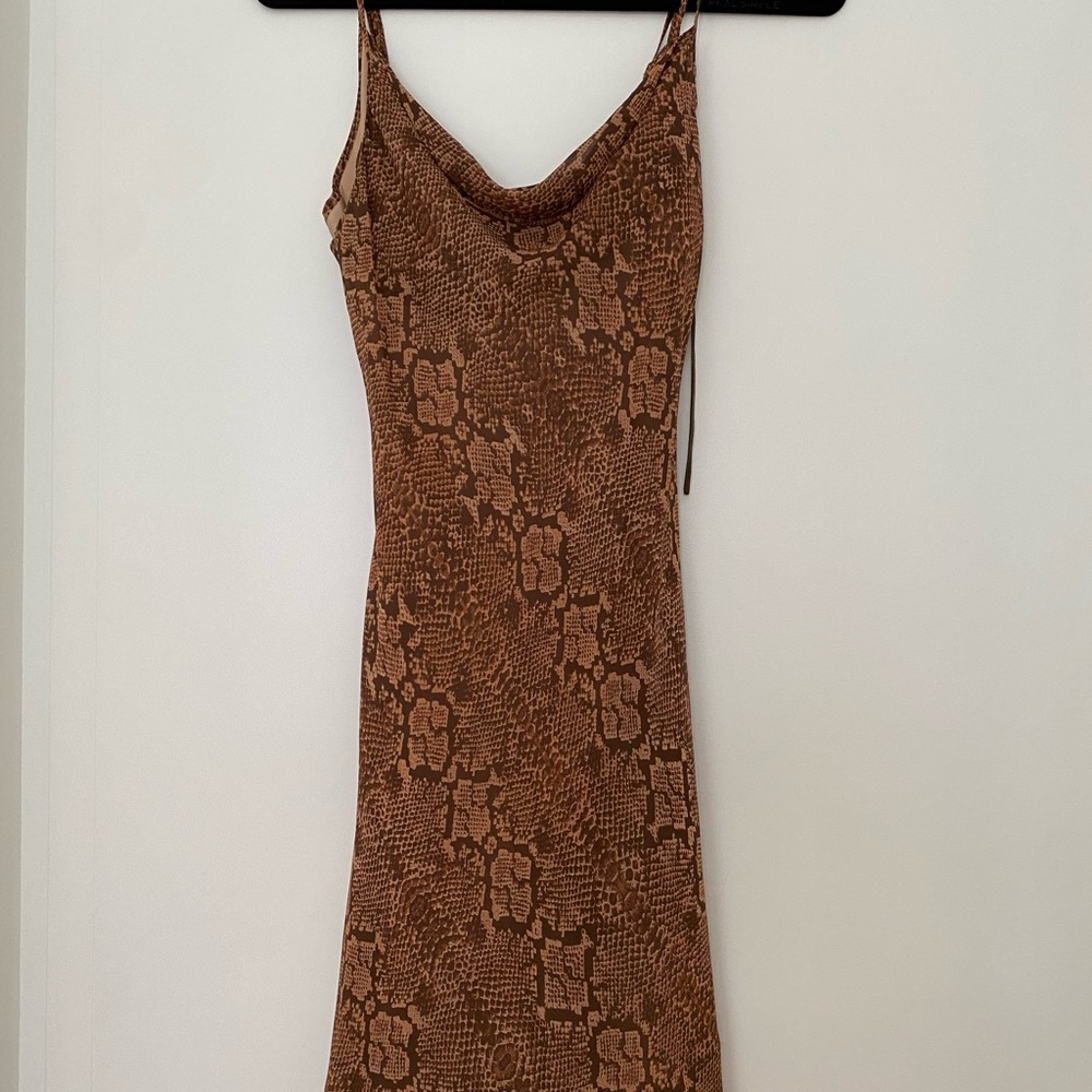Hansel & Gretel Snakeskin Mini Dress